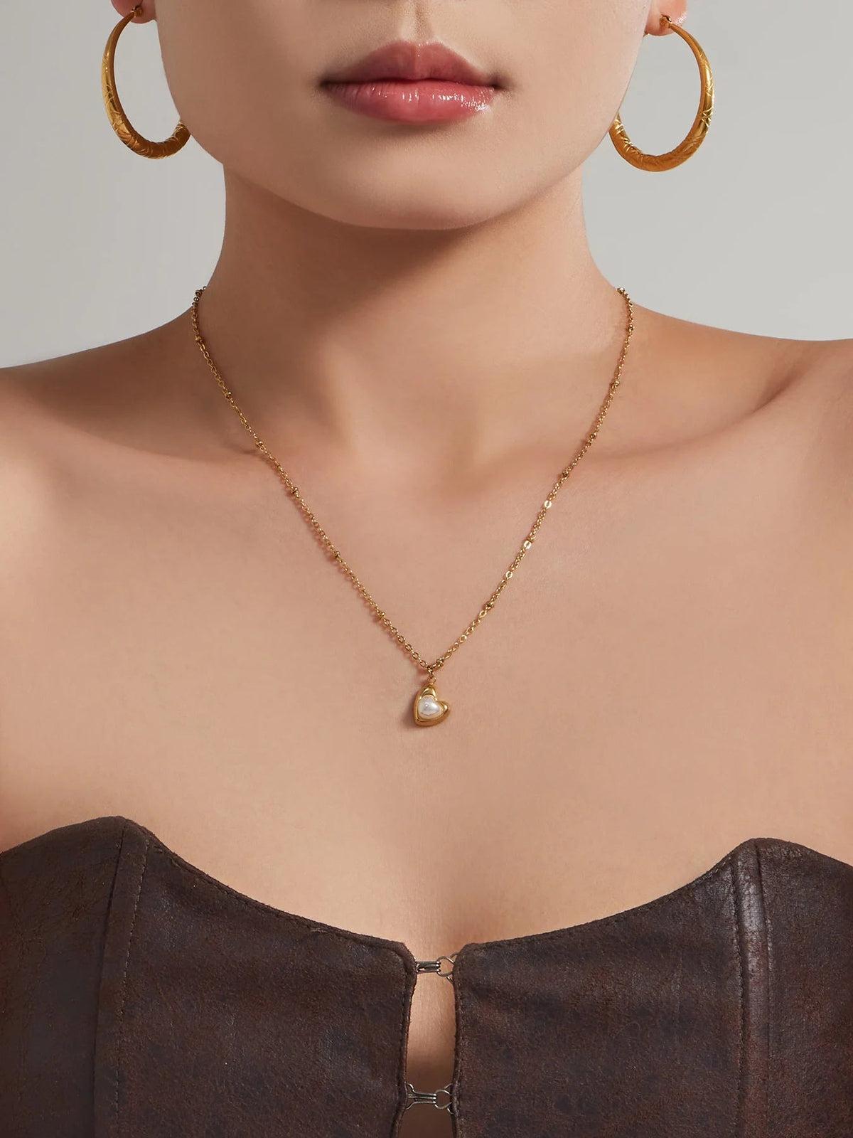 The Sweetheart Necklace worn