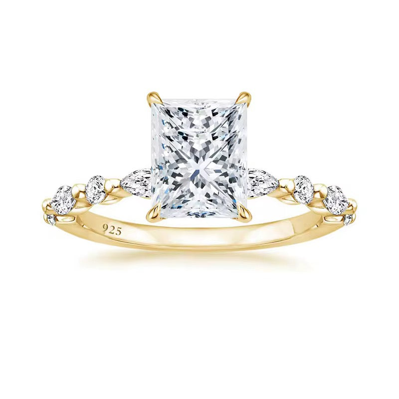 Gold Raidant Cut Ring