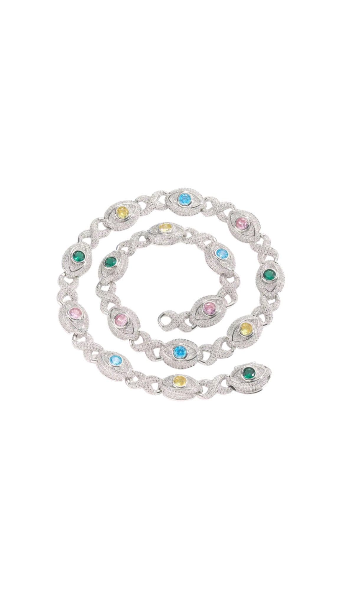 Silver Evil Eye Chain