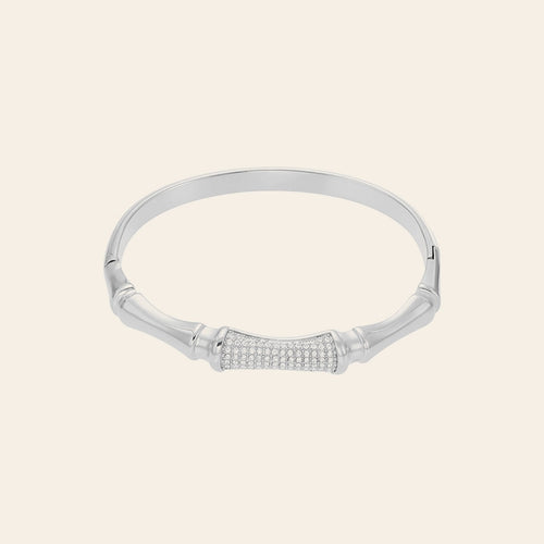 The Bamboo Bangle in silver