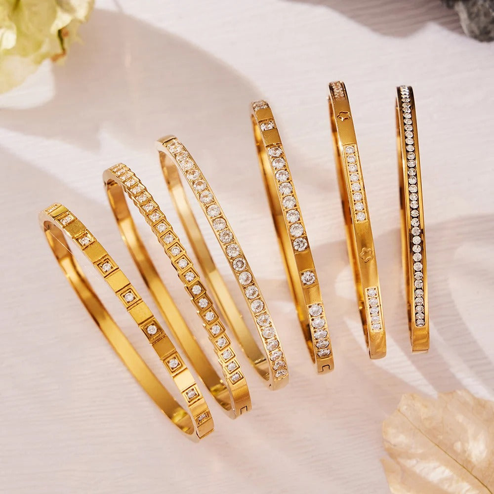 All six Divine bangles laid out