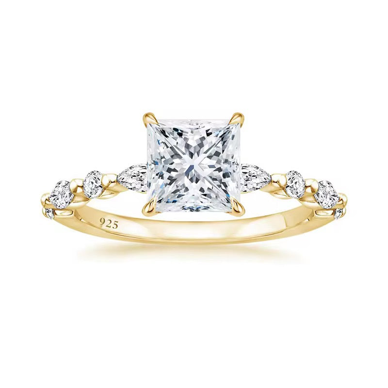 Gold Princess Cut Ring