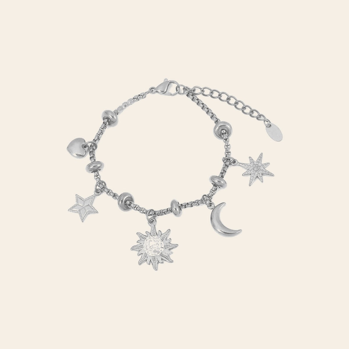 The Celestial Charm Bracelet in silver