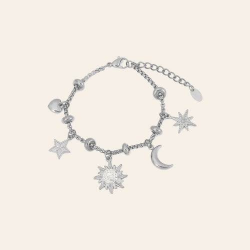 The Celestial Charm Bracelet in silver