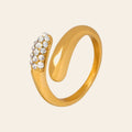 The Dewdrop Ring with clear stones