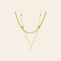 The Nova Necklace with snake chain and sparkle stars