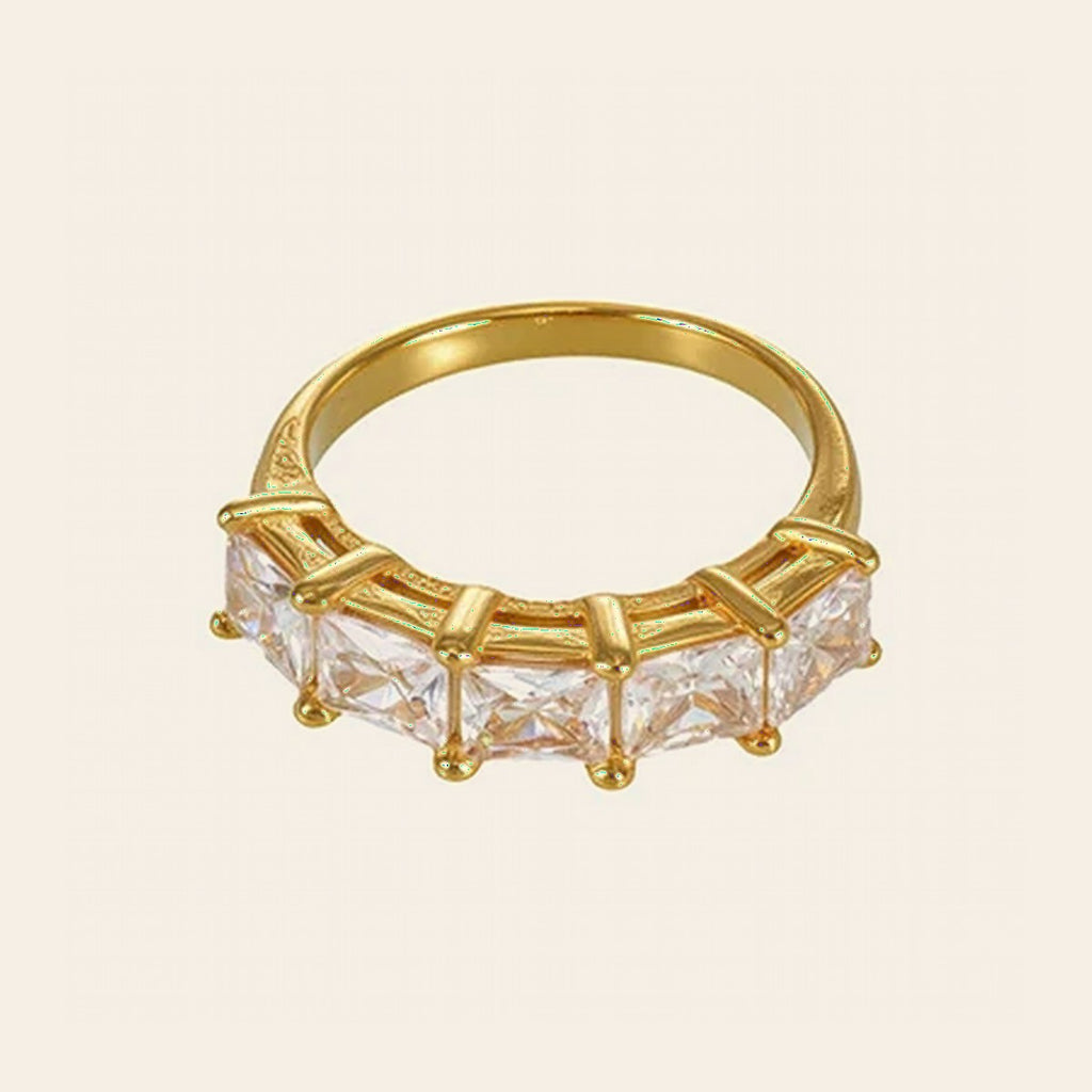 The Radiant Ring with five square-cut stones