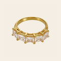 The Radiant Ring with five square-cut stones