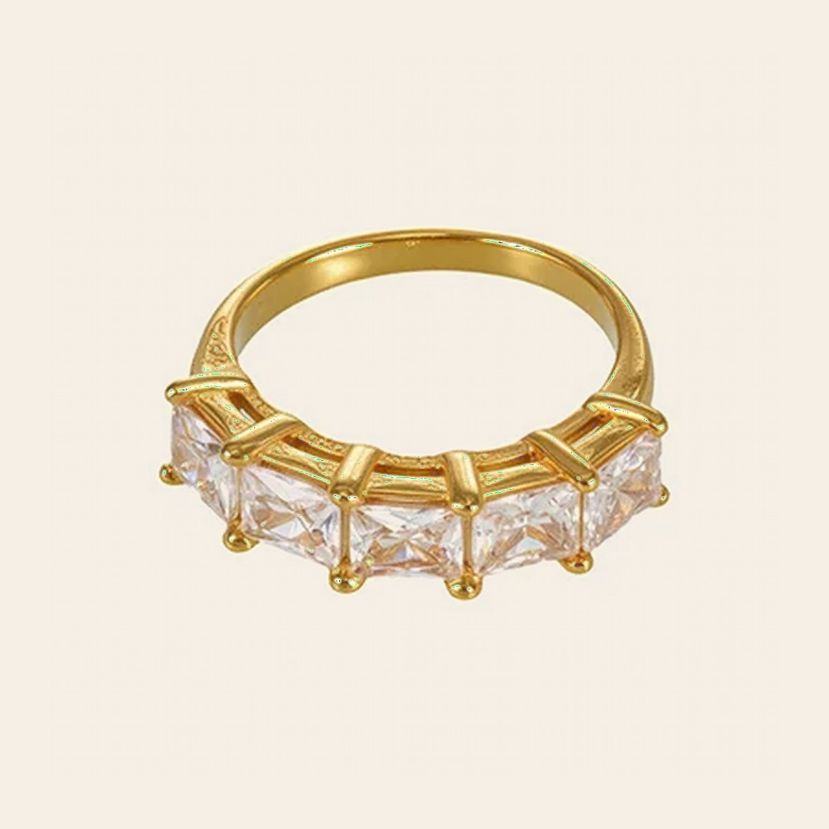 The Radiant Ring with five square-cut stones