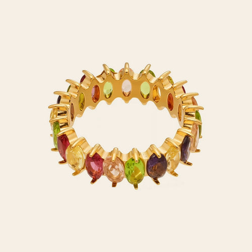 The Confetti Ring in gold