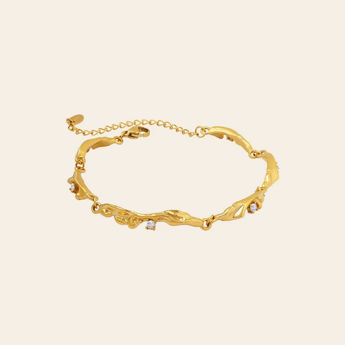 The Molten Bracelet in gold