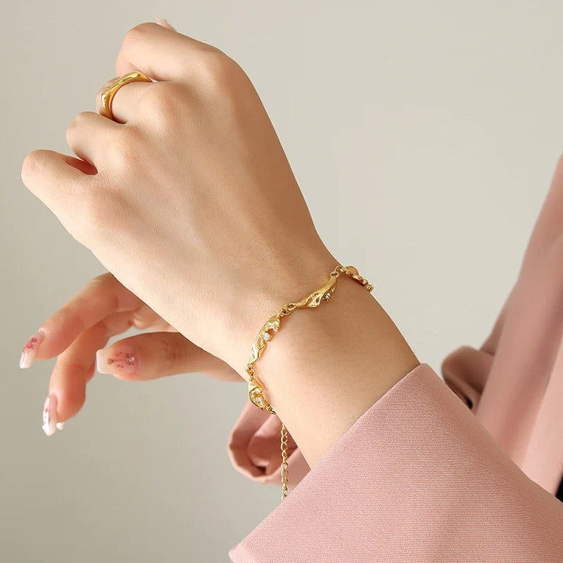 The Molten Bracelet on wrist