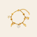 The Seaside Charm Bracelet in gold
