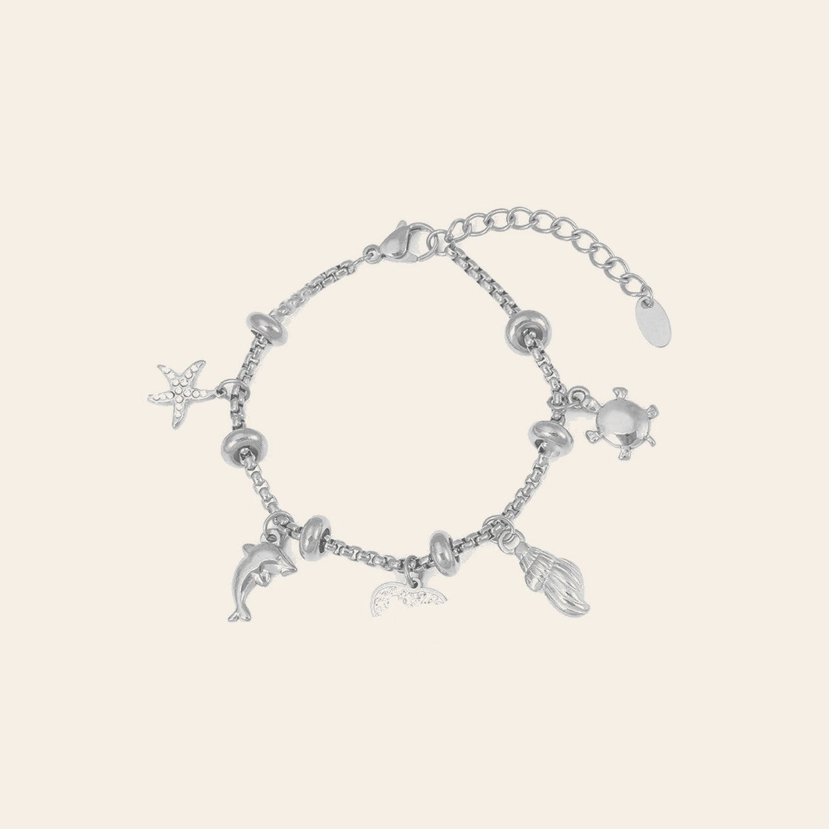 The Seaside Charm Bracelet in silver