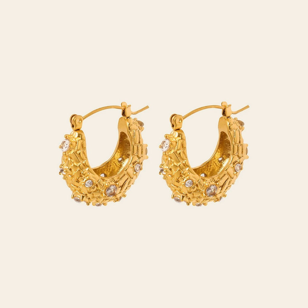 The Stardust Hoops in gold