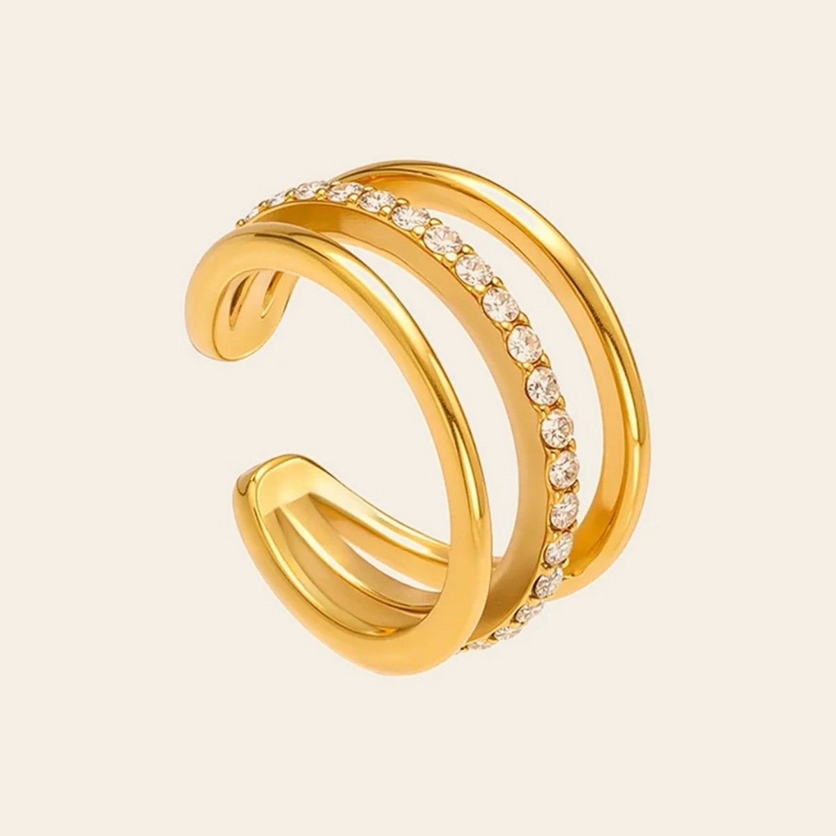 The Tier Ear Cuff in gold