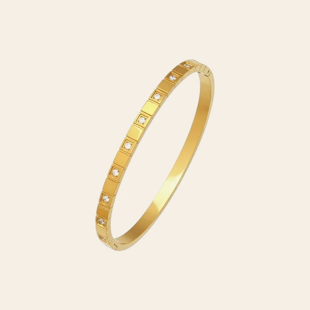 The Tile Bangle in gold