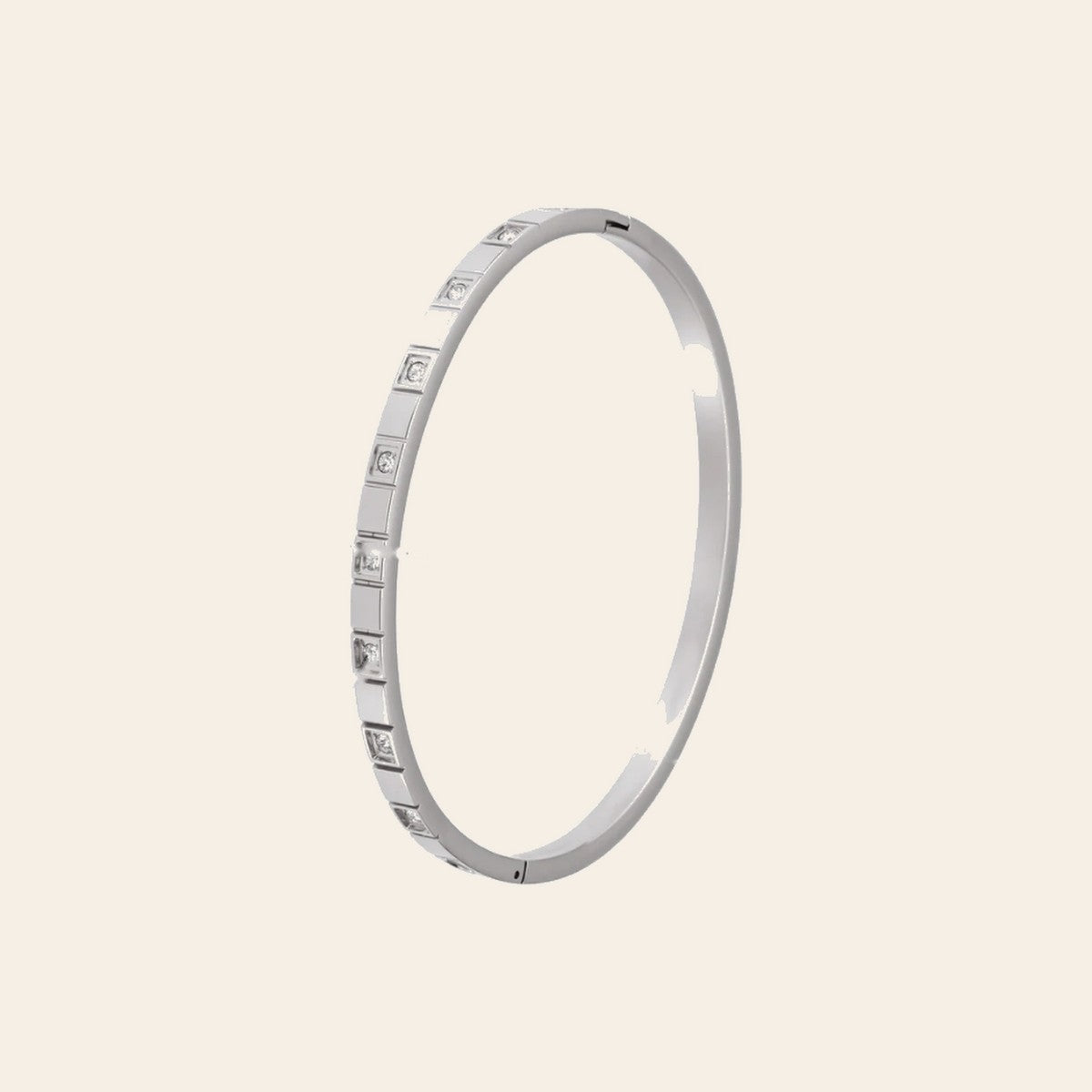The Tile Bangle in silver