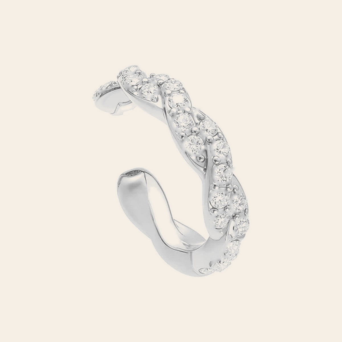 The Twist Ear Cuff in silver
